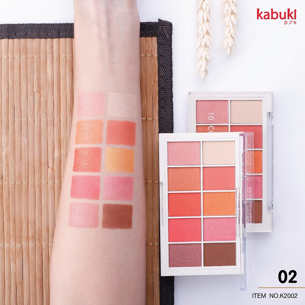 Kabuki ,Kabuki 10 Colors Of Eyeshadow,Kabuki 10 Colors Of Eyeshadow K2002-03,Kabuki 10 Colors Of Eyeshadow K2002,K2002,Kabuki 10 Colors Of Eyeshadow K2002ราคา,Kabuki 10 Colors Of Eyeshadow K2002รีวิว